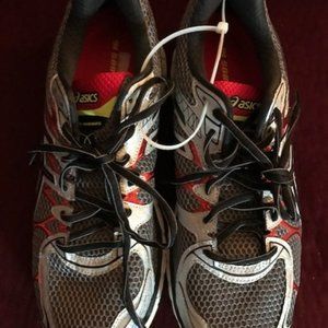 ASICS Men's Gel-Nimbus 16 Running Shoe,Titanium/Black/Red,11 M US